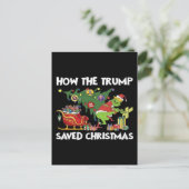 Wie Trump Weihnachten Rettete Postkarte (Stehend Vorderseite)