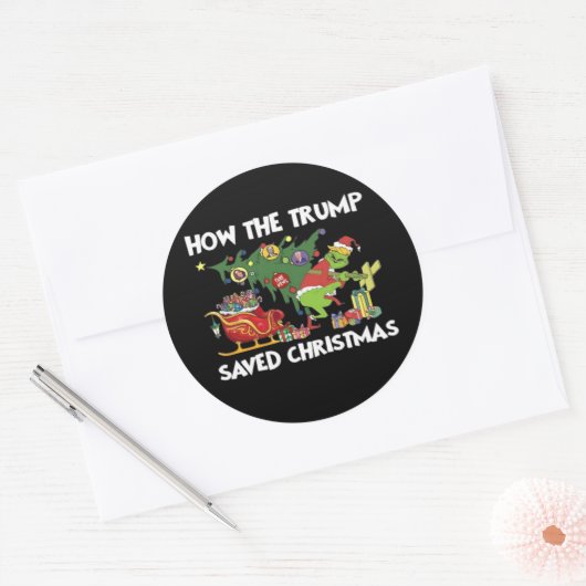 Wie Trump Weihnachten Rettete Runder Aufkleber (Umschlag)