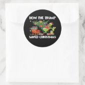 Wie Trump Weihnachten Rettete Runder Aufkleber (Tasche)