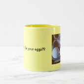 Wie tun Sie mögen Ihre Eier?? Zweifarbige Tasse (Mittel)