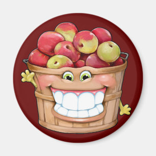 Wie über sie Äpfel?! Glückliche Äpfel! Magnet