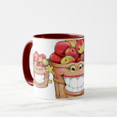 Wie über sie Äpfel?! Glückliche Äpfel! Tasse (Vorderseite Links)