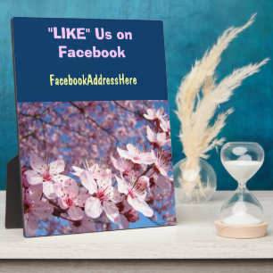 WIE UNS auf Facebook Plakatzähler Sign Spring Fotoplatte