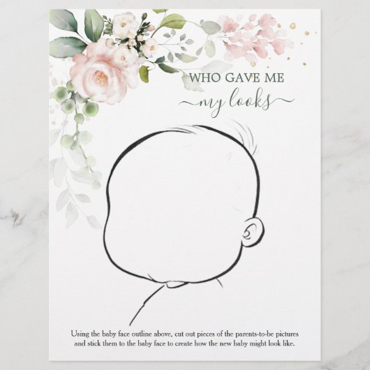 Wie unser Baby sehen könnte, floral Baby Shooting  Flyer (Vorne)