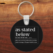 Wie unten beschrieben, witzige Definition Schlüsselanhänger (Vorderseite)