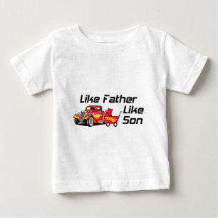 Wie Vater mögen Sie Sohn-frisiertes Auto Baby T-shirt