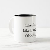 Wie Vater/Mutter, so Tochter/Sohn Kaffeetasse (Vorderseite Links)