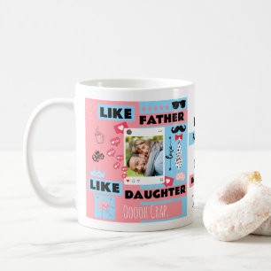 Wie Vater, so Tochter, Oh Schreck Lustiges Foto Kaffeetasse