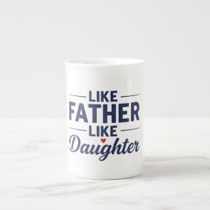 Wie Vater So Tochter Textdesign Porzellantasse