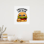 Wie Vater wie Bun Funny Food Puff Poster (Küche)
