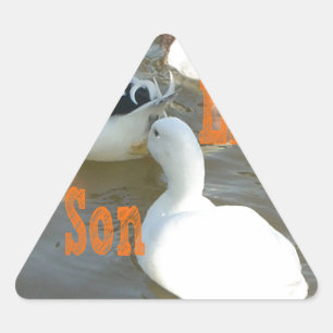 Wie Vater wie Sohn. Dreieckiger Aufkleber