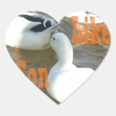 Wie Vater wie Sohn. Herz-Aufkleber (Vorderseite)