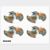 Wie Vater wie Sohn. Ovaler Aufkleber (Blatt)