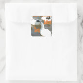 Wie Vater wie Sohn. Quadratischer Aufkleber (Tasche)