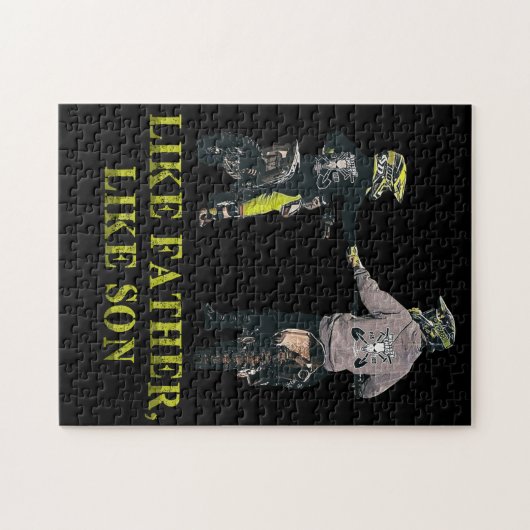 Wie Vater wie Son Motocross Dirt Bike Puzzle (Horizontal)