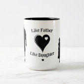 Wie Vater wie Tochter 15 oz Zweifarbige Tasse (Mittel)