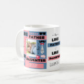 Wie Vater wie Tochter, Crap Funny Foto Kaffeetasse (Vorderseite Links)