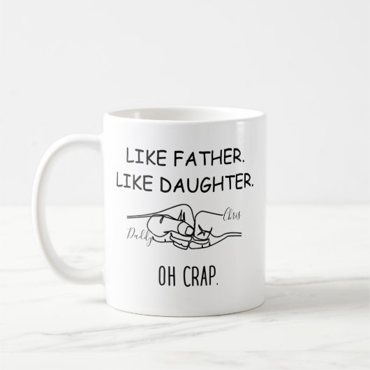 Wie Vater wie Tochter Fummel Kaffeetasse (Links)
