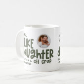 Wie Vater wie Tochter lustiges Foto Kaffeetasse (Vorderseite Links)