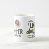 Wie Vater wie Tochter lustiges Foto Kaffeetasse (Mittel)