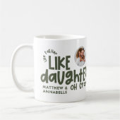 Wie Vater wie Tochter lustiges Foto Kaffeetasse (Links)