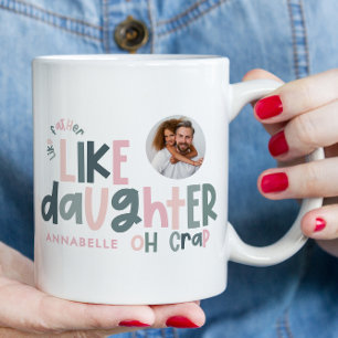Wie Vater wie Tochter lustiges Foto Tasse