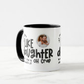 Wie Vater wie Tochter lustiges Foto Tasse (Vorderseite Links)