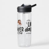 Wie Vater wie Tochter lustiges Foto Trinkflasche (Links)