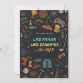 Wie Vater wie Tochter Oh Crap Fathers Day Geschenk Einladung (Vorderseite)