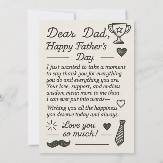 Wie Vater wie Tochter Oh Crap Fathers Day Geschenk Einladung (Rückseite)