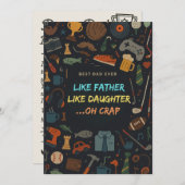 Wie Vater wie Tochter Oh Crap Fathers Day Geschenk Einladung (Vorne/Hinten)