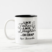 Wie Vater wie Tochter Oh Crap Zweifarbige Tasse (Links)