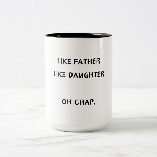 Wie Vater Wie Tochter/Sohn Kaffeetasse Tasse (Mittel)