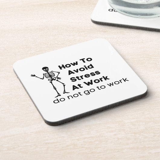 Wie vermeiden Stress am Arbeitsplatz gehen nicht z Getränkeuntersetzer (Linke Seite)