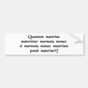 Wie viel Holz eine Waldmurmeltierklemme wenn ..... Autoaufkleber