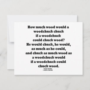 Wie viel Holz würde ein Woodchuck Chuck Twister