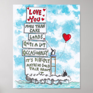 Wie viel Liebe gib ich dir ein Poster? Poster