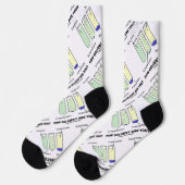 Wie viel Lösungsmittel hast du? Chemie-Spaß Socken (Linkes Detail)