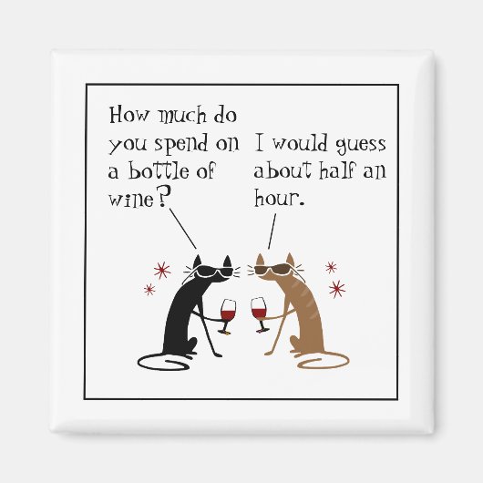 Wie viel verbringen Sie für eine Flasche Wein? Magnet (Vorne)