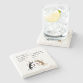 Wie viel verbringen Sie für eine Flasche Wein? Steinuntersetzer (Seitenansicht)