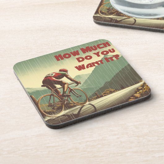 Wie viel Will du, es zu radfahren? Getränkeuntersetzer (Linke Seite)