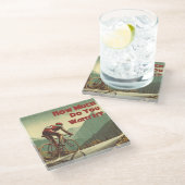 Wie viel Will du, es zu radfahren? Glasuntersetzer (Schrägansicht)