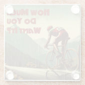 Wie viel Will du, es zu radfahren? Glasuntersetzer (Rückseite)