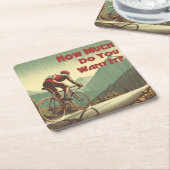 Wie viel Will du, es zu radfahren? Rechteckiger Pappuntersetzer (angewinkelt)