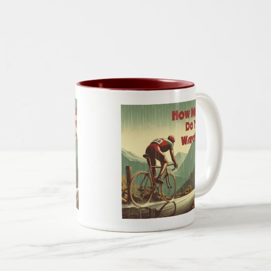 Wie viel Will du, es zu radfahren? Zweifarbige Tasse (VorderseiteRechts)