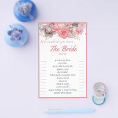 Wie viel wissen Sie über die Bride Trivia Card? Flyer (Einzeln)