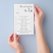 Wie viel wissen Sie vom Flyer The Bride Trivia? (Handgriff)