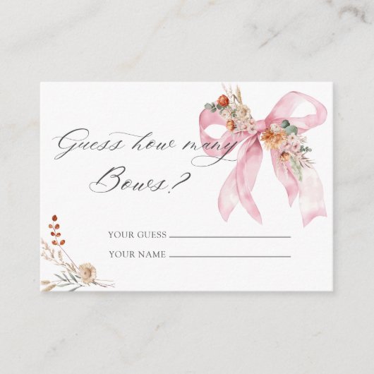 Wie viele Bogen florrosa Bogen Begleitkarte (Vorderseite)
