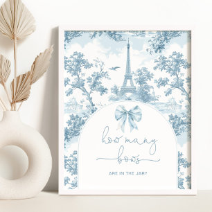 Wie viele Bogen Toile de Jouy Paris Französisches  Poster