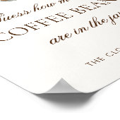 Wie viele Bohnen Kaffee Brautparty Spielzeichen Poster (Ecke)